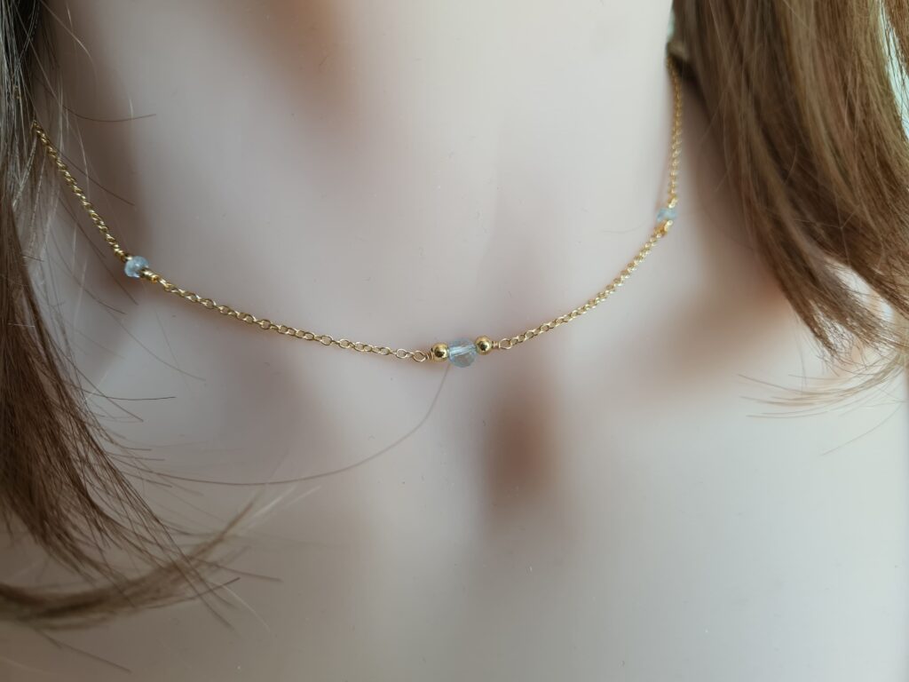 Gemmissime | Collier fait-main en pierres naturelles | Topaze Pierre de naissance décembre