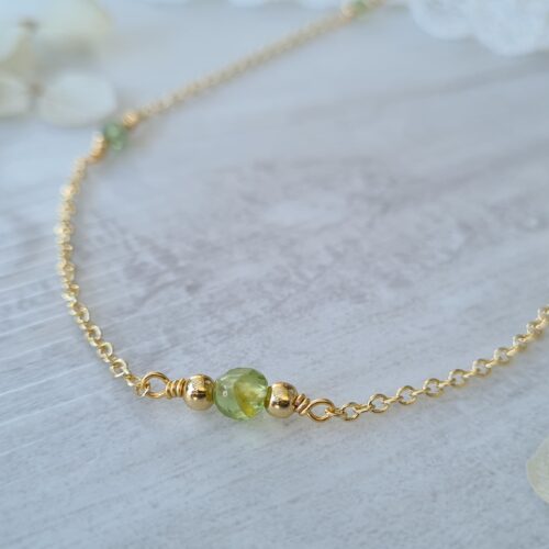 Gemmissime | Collier fait-main en pierres naturelles | Péridot Pierre de naissance août