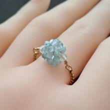 Gemmissime | Bague ajustable fait-main en pierres naturelles | Boule de Gemmes