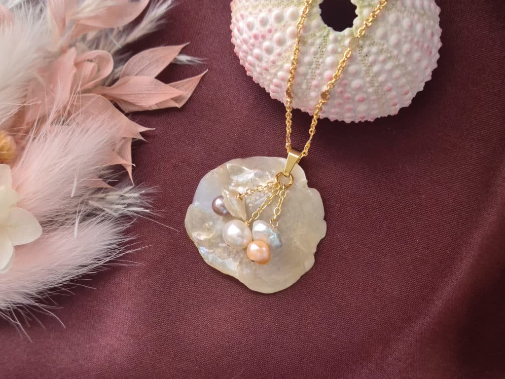 Gemmissime | Collier Coquillage véritable et Perles de culture