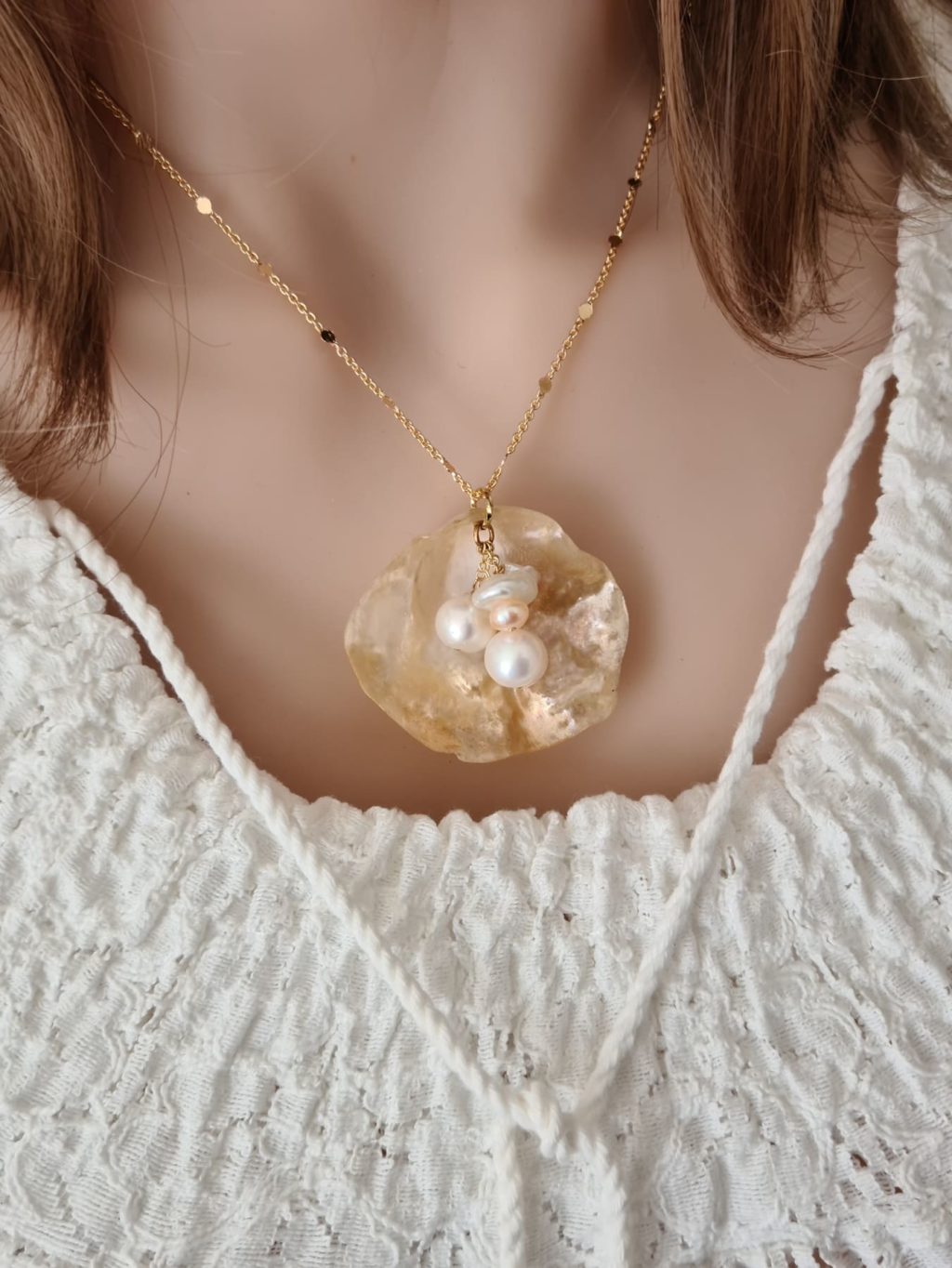 Gemmissime | Collier Coquillage véritable et Perles de culture