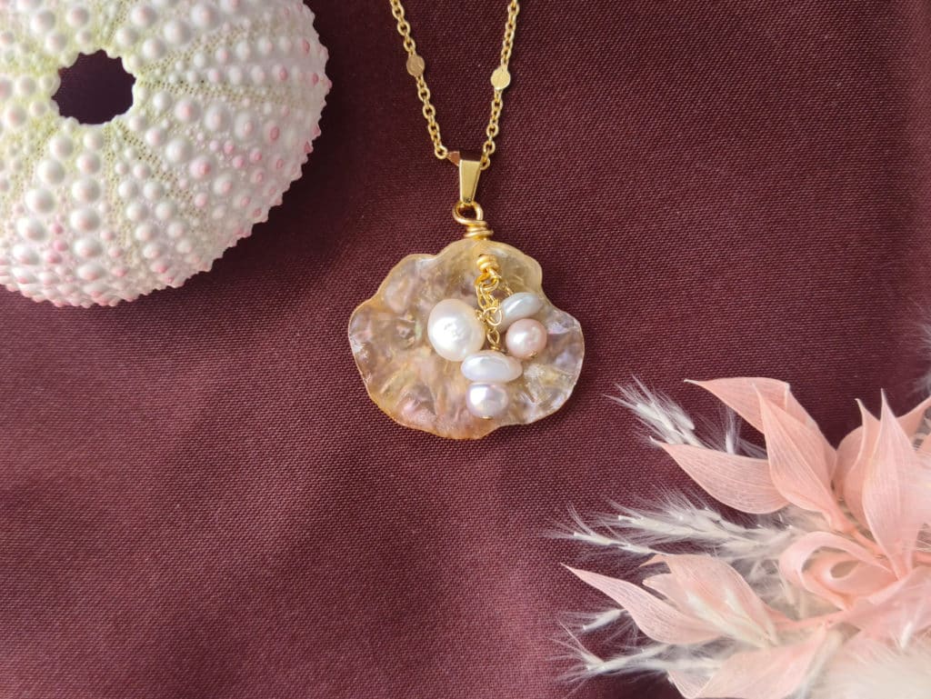 Gemmissime | Collier Coquillage véritable et Perles de culture