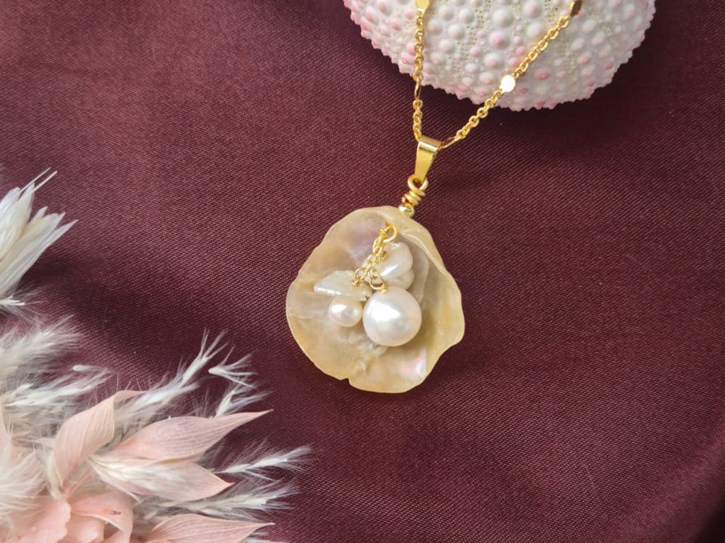 Gemmissime | Collier Coquillage véritable et Perles de culture
