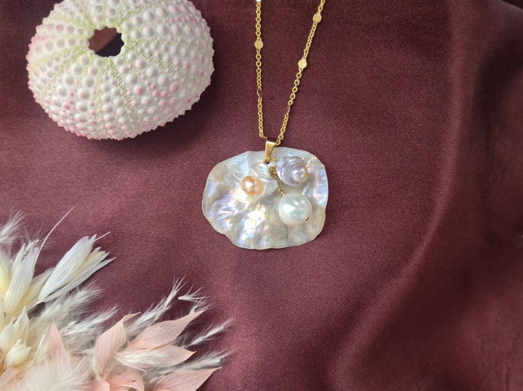 Gemmissime | Collier Coquillage véritable et Perles de culture